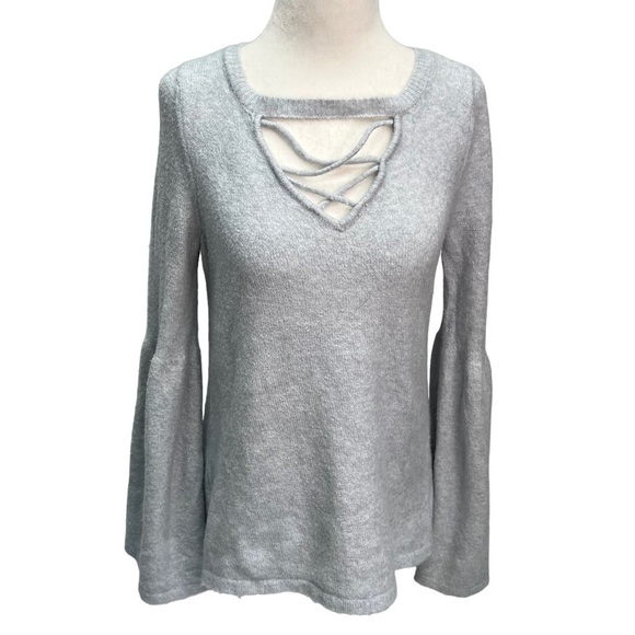 american Eagle💙Blue Bell Sleeve Pullover Sweater Size S - Picture 2 of 9